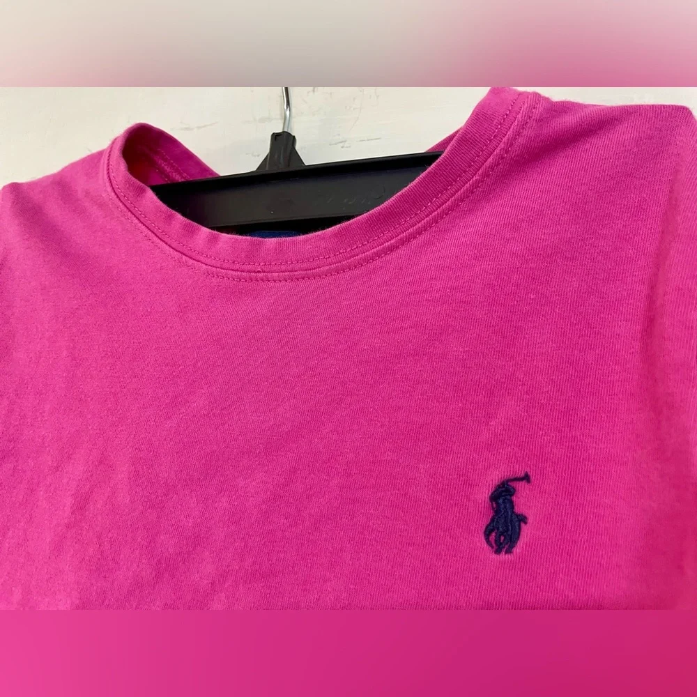 Ralph Lauren girls size 6 pink long sleeve logo tshirt